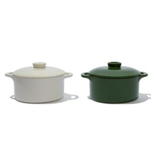 Brocc Your Body Mini Round Ceramic Cocotte Set New in Box